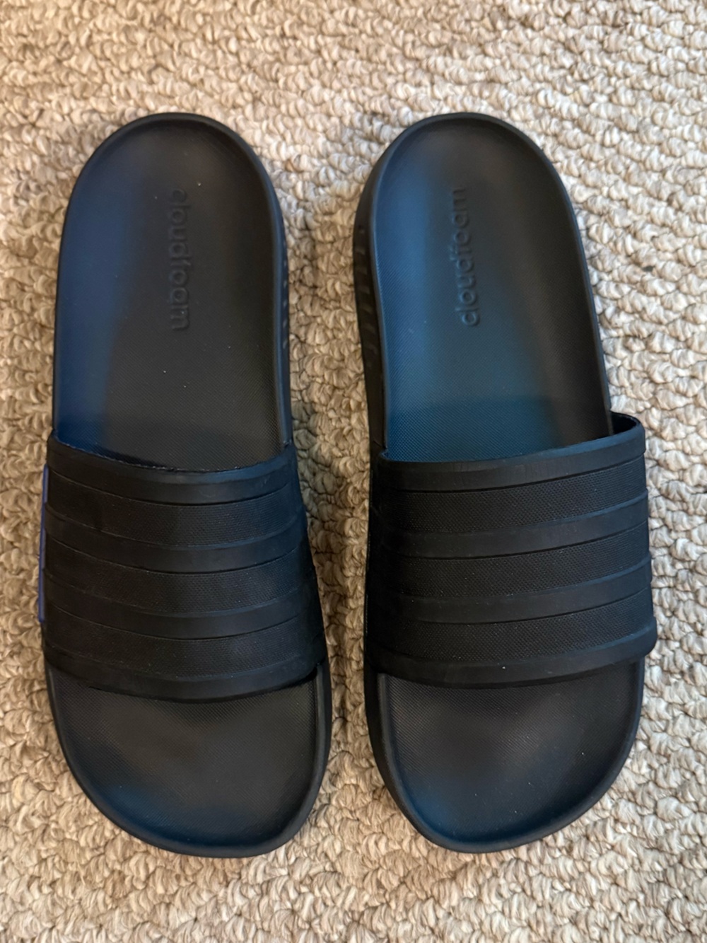adidas Black Cloudfoam Slide Sandals